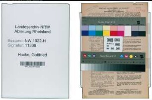 Entnazifizierung Gottfried Hacke , geb. 30.06.1899 (Baecker)
