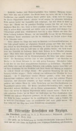 665-672 Litterarische Uebersichten und Anzeigen