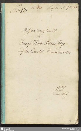 Aufbereitungsbericht bei Junge Hohe Birke Fdgr. - 18.6925 4. : auf das Quartal Reminiscere 1834