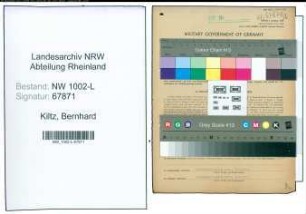 Entnazifizierung Bernhard Kiltz , geb. 03.10.1908 (Rechtsanwalt)