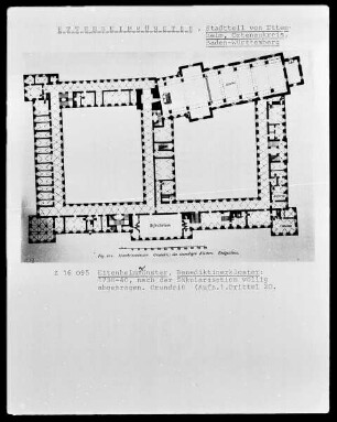 Grundriß Des Benediktinerklosters Ettenheimmünster