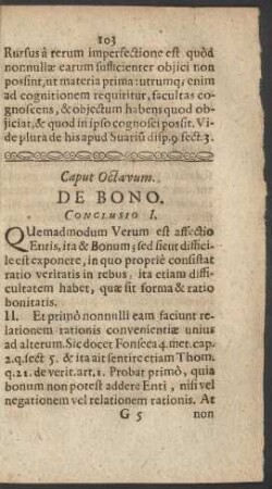 Caput Octavum. De Bono.