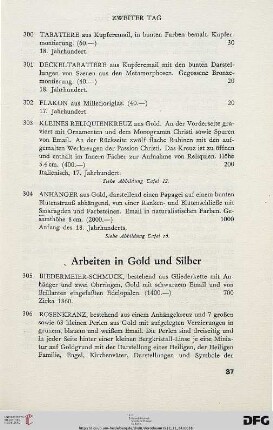 Arbeiten in Gold und Silber (Nr. 305-334)