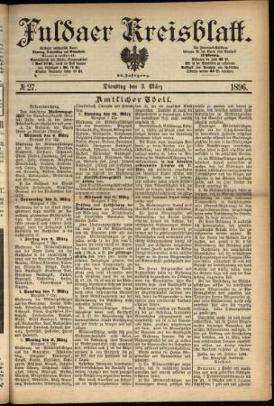 Ausgabe vom Dienstag, den 03. März 1896.