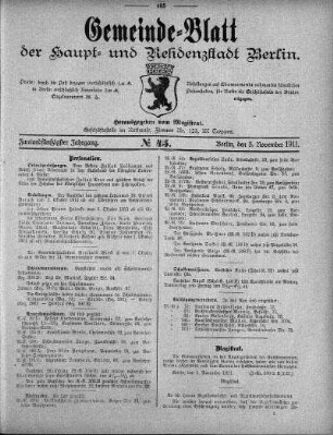 1911,45: No. 45, 5. November 1911