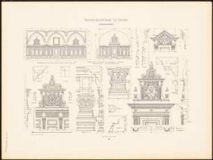 Reichsgericht, Leipzig: Tafel 40: Rechtsanwaltssaal (Wände und Details) (aus: Der Reichsgerichtsbau zu Leipzig, Berlin 1898)