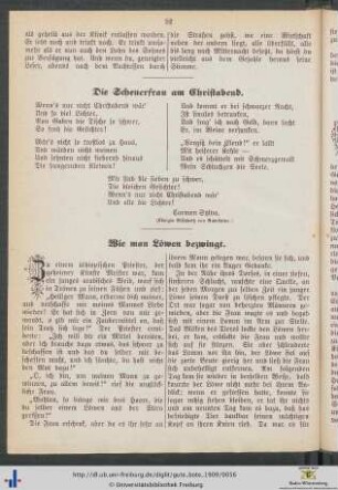 Die Scheuerfrau am Christabend.