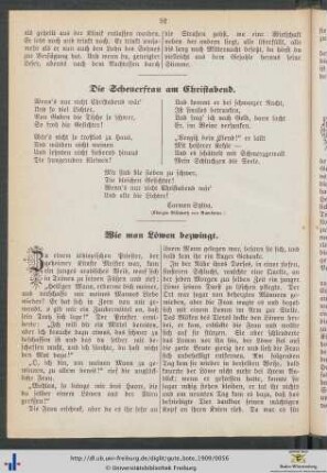 Die Scheuerfrau am Christabend.