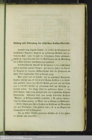 Umfang und Bedeutung des sächsischen Kalkwerkbetriebs