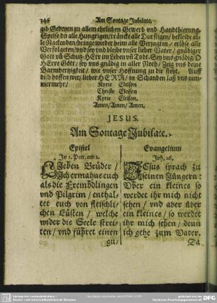Am Sontage Jubilate