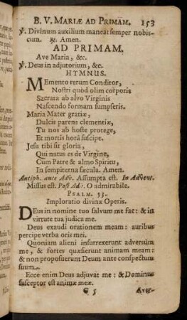 153-163, Ad Primam; ...