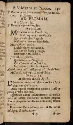 153-163, Ad Primam; ...