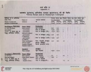 C) Various scripts used in MSS