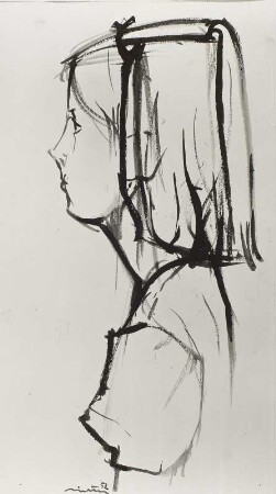 Mädchen im Profil nach links (Kinderkopf)