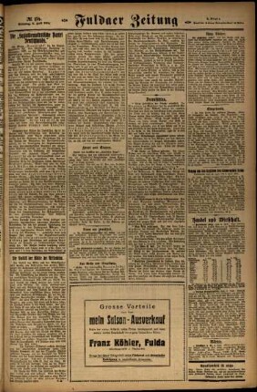 Zweite Ausgabe vom Sonntag, den 06. Juli 1924.