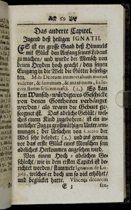Das anderte Capitel. Jugend deß heiligen Ignatii.