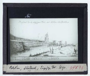 Stridbeck (d.J.), Berlin 1690, Wall und Leipziger Tor (Zeichnung)