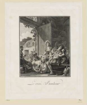 Le Vrai bonheur, Blatt 24 der Folge "Suites d'Estampes pour servier a l'Histoire du Costume en France dans le Dix-Huitième Siècle"