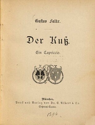 Der Kuß : ein Capriccio