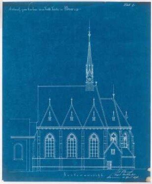 Sankt Matthäus, Altena: Seitenansicht 1:100