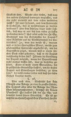 [VIII. Von überspannten Tugenden, ob solche in der christlichen Moral zu finden? §. 96]