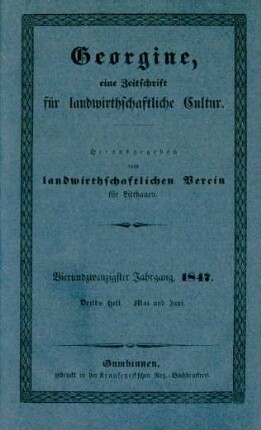 Vierundzwanzigster Jahrgang, 1847. Drittes Heft. Mai und Juni.