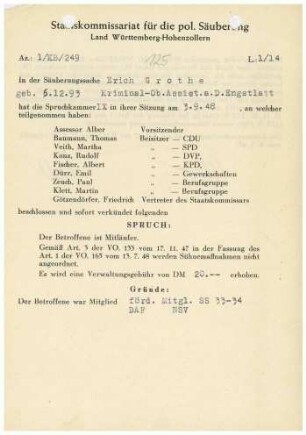 Grothe, Erich