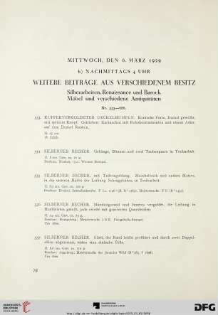 Weitere Beiträge aus verschiedenem Besitz (Nr. 533-686)