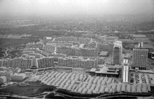 München: vom Olympiaturm [Fernsehturm] auf Olympisches Dorf