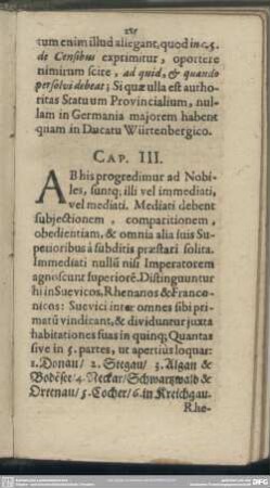 Cap. III. Iura Immediatorum Nobilium