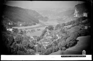Sächsische Schweiz, Blick auf Rathen, Elbtal