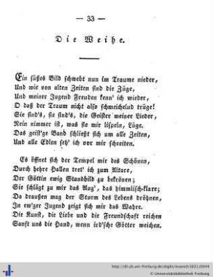 Die Weihe