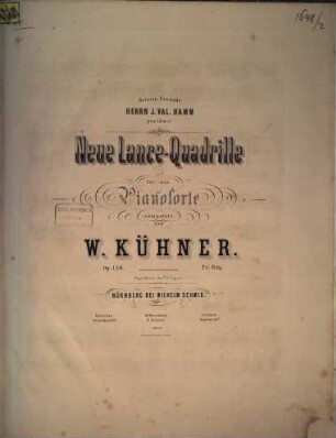Neue Lance-Quadrille : für d. Pianoforte ; op. 156