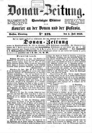 Donau-Zeitung. 1856,7/12 = Jg. 66 = Jg. 16