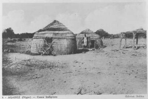 Hütten : Rundhütten bei Agadez
