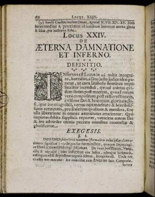 Locus XXIV. De Æterna Damnatione Et Inferno.