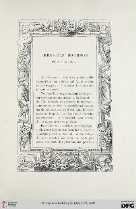 4. Pér. 7.1912: Sébastian Bourdon : portraitiste