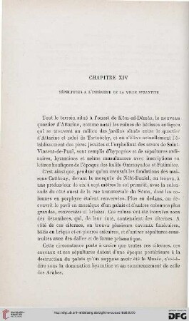 Chapitre XIV: Sépultures a l’intérieur de la ville byzantine