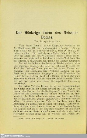 Der Höckrige Turm des Meissner Domes