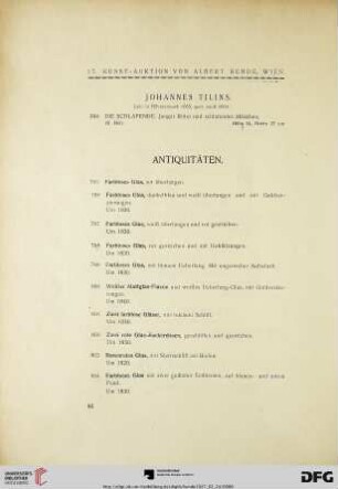 Antiquitäten (Nr. 795-850)