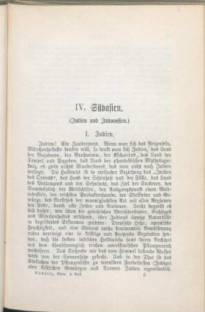 IV. Südasien. (Indien und Indonesien.)