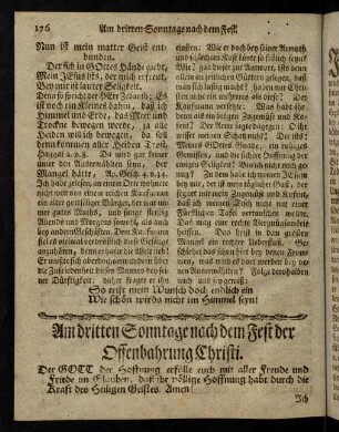 176-187, Am dritten Sonntage nach dem Fest der Offenbahrung Christi