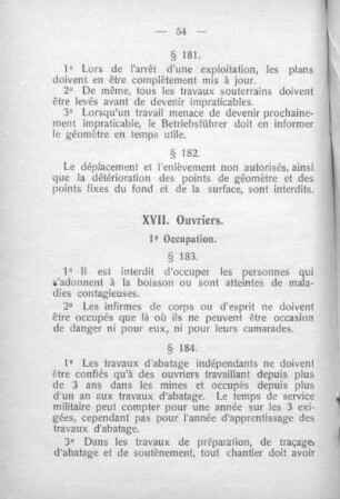 XVII. Ouvriers §§ 183-198.