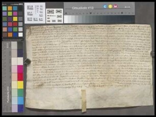 Dolgesheim: Schultheiß und Schöffen des Gerichts Dolgesheim beurkunden, daß Phil. Reckel oo Christine von der Pfarrkirche zu Dolgesheim zehn fl. z...