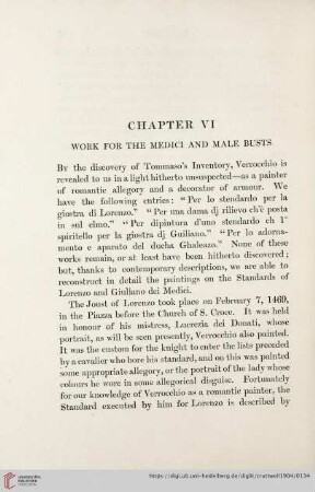 Chapter VI: Work for the Medici and Male Busts