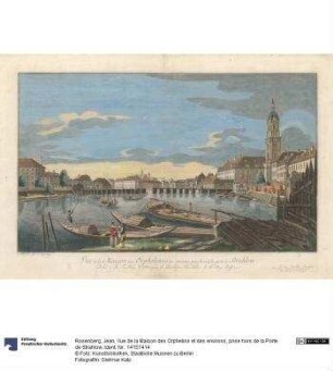 Vue de la Maison des Orphelins et des environs, prise hors de la Porte de Strahlow