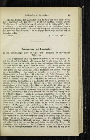 Nachbemerkungen des Herausgebers : zu den Verhandlungen über die Noth- und Uebelstände im ostpreußischen Schulwesen