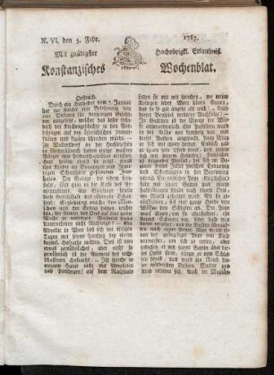 N. VI. den 5. Febr. 1787. - N. IX. den 26. Febr. 1787.