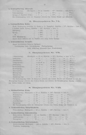 7. Berginspektion Nr. VII.