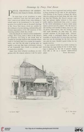 67: Pencil drawings of Greenwich by Percy Noel Boxer